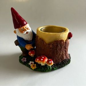 Yankee Candle Garden Gnome Log Votive Holder